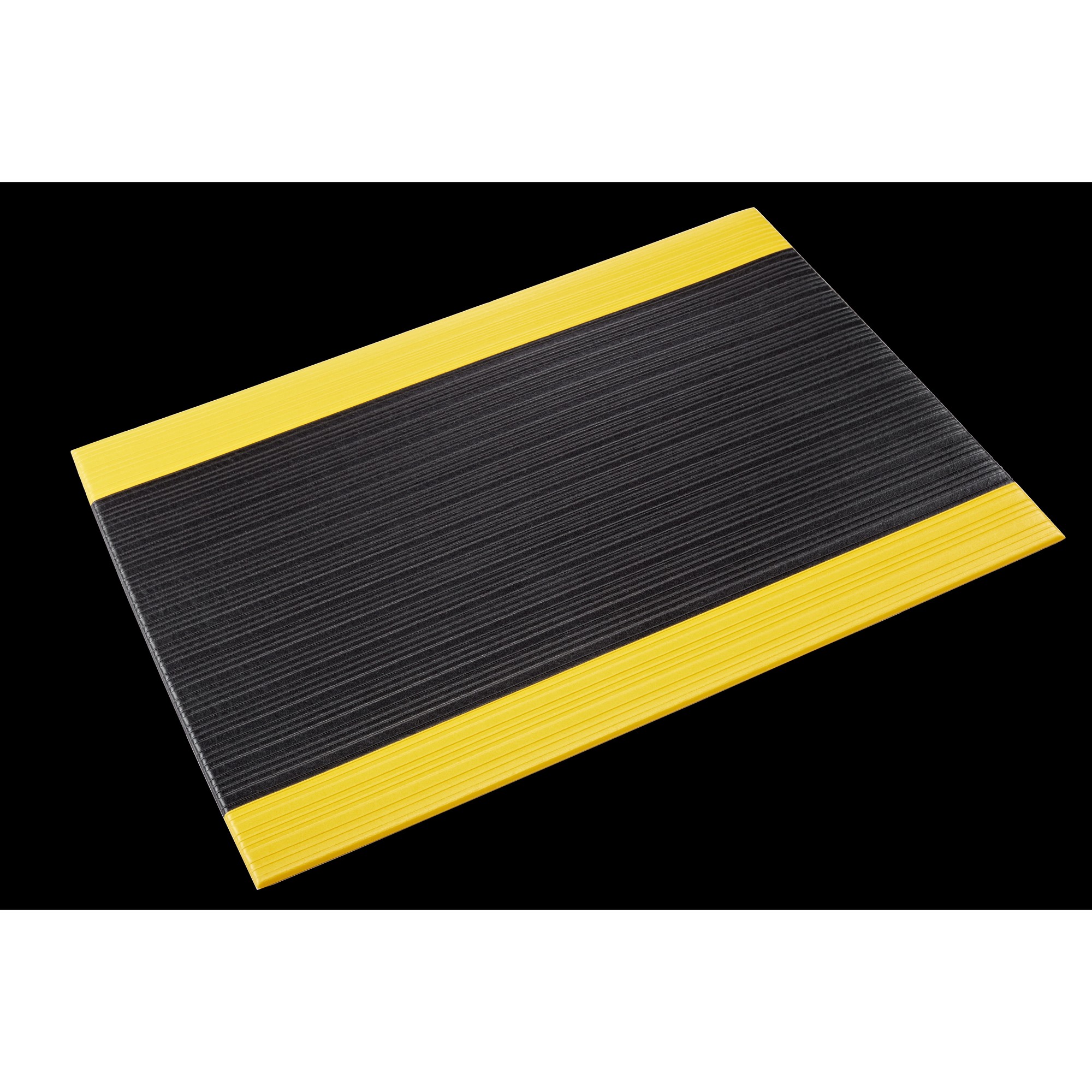 Crown Matting Technologies, Tuff-Spun 3/8 Rib-Surface 3ft.x12ft. Black w/Yellow, Width 36 in, Length 144 in, Thickness 3/8 in, Model# SE 3832YB